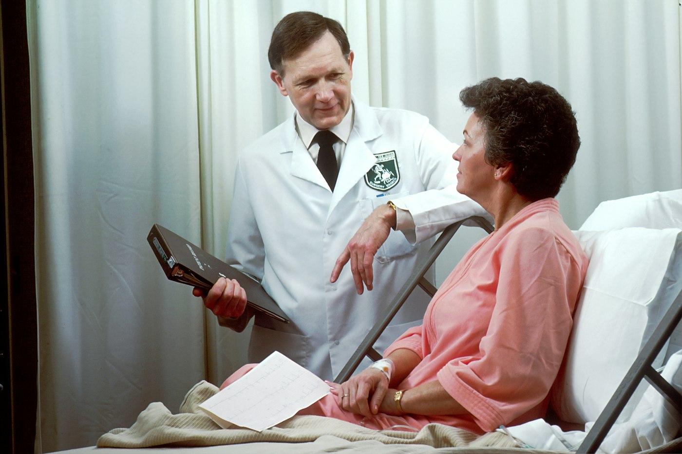 Patient speaking with a clinician
